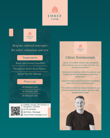 Instagram posts of Ember Massage Flyers Ember Massage